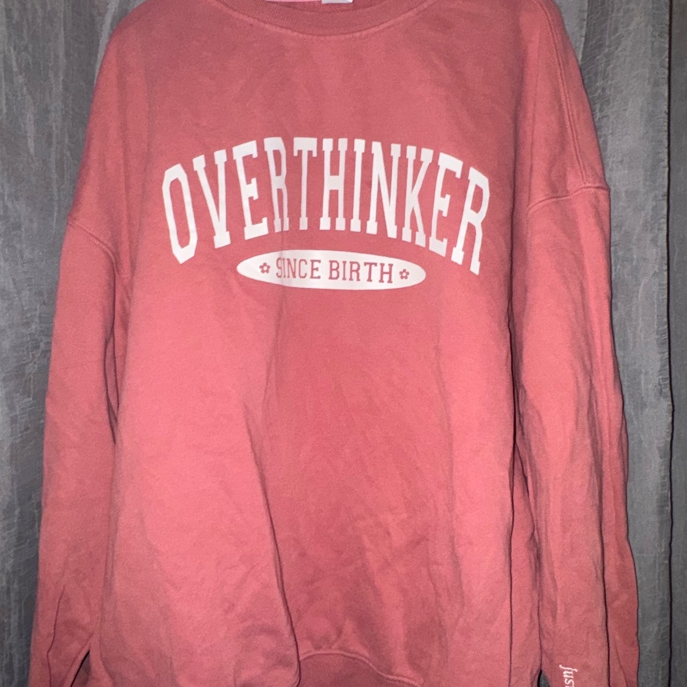 3x1 Rose Pink Crewneck Sweatshirt with 'SEE THE WAY I SEE' Neck Label